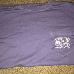 Purple Southern fried cotton t shirt